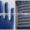 BSSAFETY zebra wrinkle line nylon polyester knitted nitrile coated glove cheapest safety glove from factory