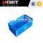 Space saving folding plastic pp colorful turnover logistics basket