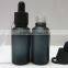 30ml matte black glass e cig liquid dropper bottle with paper cardboard tube package