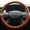 Leather,Genuine Leather Material and 3-Spoke Wheel Type genuine leather steering wheel cover