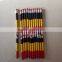 Round wood pencil Uganda flag hb pencil with white eraser