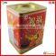 bule shoulder lid empty high quality custom tin box