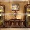 Luxury French Rococo Living Room Furnitur TV Cabinet Set/ Retro Vivid Hand Carved Solid Wood TV Cabinet & Display Cabinet