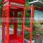 Metal outdoor metal telephone booth