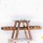 Small potted flower wooden stand