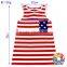 Red White Stripe Navy Stars Mom And Daughter Shirts 4th Of July Outfit Baby Tops