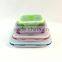 Set of 4 collapsible silicone food container/foldable silicone food storage container