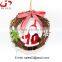 Hot Sales Christmas Decorations With Santa Claus Rattan Christmas Wreath Ornament