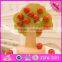 2016 new design children toy wooden magnetic apple tree W01A091