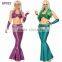 2 pieces bra top and skirt women mermaid costume set SP022
