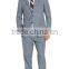 Blue And Grey Gingham Check Wool Two Button Suit(SHT1152)