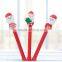 HD1042 Red color snowman head decoration Christmas writing pen