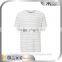 Custom Mens White off Black Stripes t Shirts 100% Cotton Summer Wear T-shirts for Man