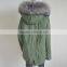 Myfur Genuine Silver Fox Fur Lining Women Customized Fur Parka