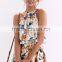 2017 NEW Halter Floral Print Jumpsuit Romper Summer Women Chiffon Playsuit apparel