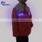 High visibility LED glowing traffic roadway safety kid jacket