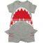 Wholesale funny 3D baby rompers shark newborn baby clothes rompers animals pattern