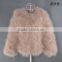 Fashion Adult Women Outwear Winter Ostrich Feather Fur Coat