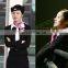 Classical fashion wool fabric for flight attendant airline staff corporate suits stewardess uniforms