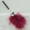 Colorful genuine raccoon fur tail pendant monster key chain for bag