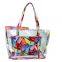2017 Girls women transparent plastic beach bag handbag with purse