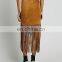 2015 Fashon Apparel for Women Fringe Suede Beautiful Design Long Latin Dance Skirt NT6417