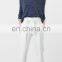 Latest fashion cotton blend fabric v neck long sleeve cable knit women pullover sweater