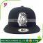 2017 wholesale 5-6 panels white leisure school tourism use 3d embroidery highly customized snapback cap