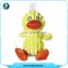 Eco-Friendly Training Custom LOGO Pet Chew Toy 2017 Stuffed Animal Soft Plush Yellow Squeaky Duck Dog Toy