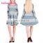 Free Samples Long Sleeve Print Floral Christmas Party Wear Christmas Women Dress