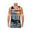 All over printed mens tank top wholesale