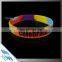 Transparent Rubber Wristbands Cutom Screen Printing Silicone Bracelet with Saying