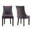 Solid Wood Dining Chair with Buttons and Stud Side chair in Velvet HL-6064