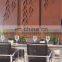 Rusty Metal Laser Cut Garden Decorative Corten Steel Bubble Screens