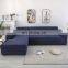 i@home home decor quality knitted plain full stretch sectional l shaped sofa cover slipcover protect