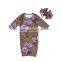 Cute Floral Print Infant Baby Sleeping Bag Long Sleeve Children Clothing And Headband 2pcs Sleeping Bag Baby Gown Set