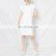 TWOTWINSTYLE White Dress For Women O Neck Sleeveless Knee Length Minimalist Large Size Loose