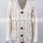 Hot Casual Solid Color Twist Button Jacket Cardigan Sweater For Women