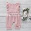 Baby girls ruffle linen cotton romper cloth  Baby Clothes Ruffles Baby Girl Jumpsuit Children Clothes Romper