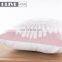 2018 High Quality Crocheted Sofa Embroidery Flower Design Pink Cushion With Invisible Zipper