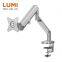 Single Aluminum Gas Spring Monitor Desk Mount