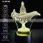 Creative 3D LED Night Light Secret Magic Lamp 7 Color Touch Sensor