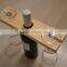 Accept OEM Solid Wooden Wine Holder With Two Glasses