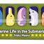 Polar Sea Animal in the Submarine Die cut shape Note set Notepad Sticky memo pad