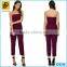 New fashion strapless design sexy women slim fit jumpsuit 2016