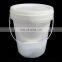 food grade food container large round plastic buckets 15 liter with lid