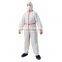 Protection Overalls Taped Seam Microporous Film Laminated CE Cat 3 Chemical Protective Coverall Type 4 5 6 Disposable Coveralls