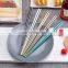 multicolor sustainable sushi lightweight plated gold sushi mirror polished korean chopsticks and spoon set