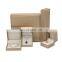 Custom logo gold square pu leather jewelry box ring box