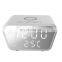 10 W Factory Supply OEM Modern Portable Led Temperature Display Qi Fast Alarm Clock Wireless Charger